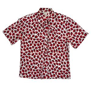 Vintage Jones New York 90s Printed Short Sleeve Shirt Size 4